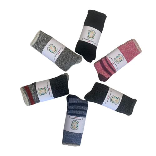 Natural fiber alpaca hiking socks